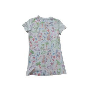 Hello kitty by DDE Sanrio short sleeve pajama dress, girls size medium, 7–8 1311